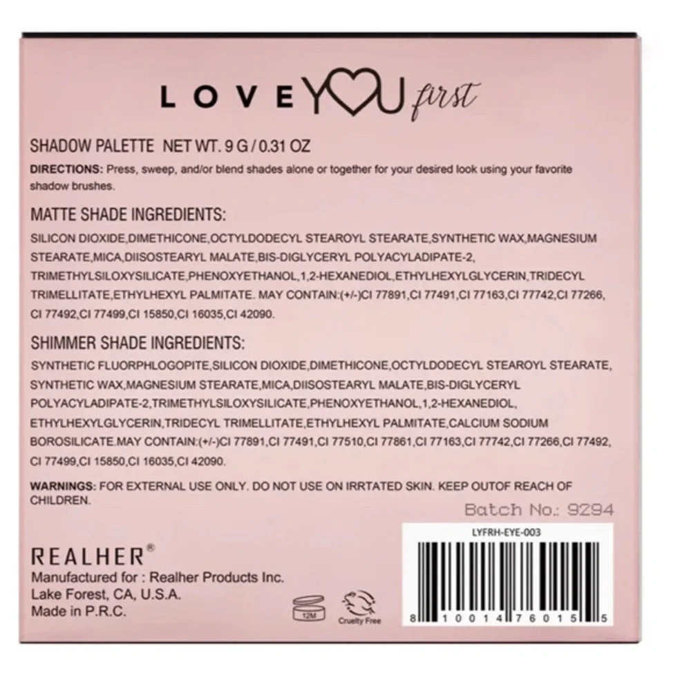 RealHer Warm Neutral Eyeshadow Palette - Beige, Rose, Copper, Brown